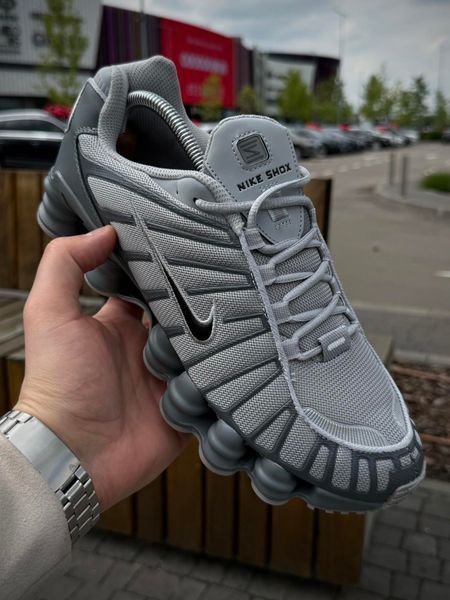 Кросівки Nike SHOX TL, сірі (сітка, літні)