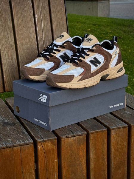 Кросівки New Balance 530, коричневі (сітка, літні)