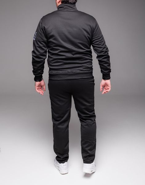 Чорний спортивний костюм БАТАЛ без капюшона 2218 чор фото