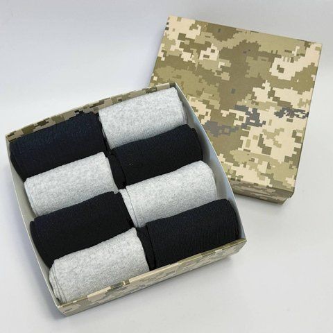 Бокс жіночих шкарпеток в рубчик 36-41 р на 8 пар в подарунковій коробці
