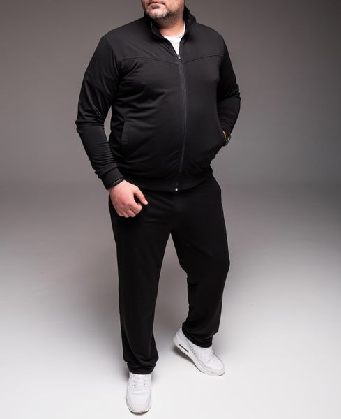 Спортивний костюм чоловічий , утеплений , чорний , XXXL-9XL