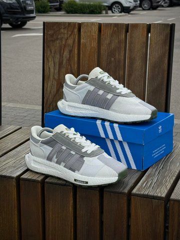 Кросівки Adidas Retropy E5, біло-сірі (літні)