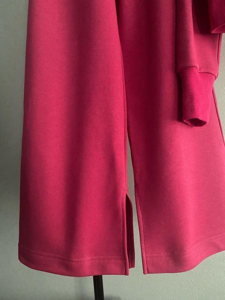 Костюм для дівчинки штани палаццо з розрізами та кофта ,малиновий