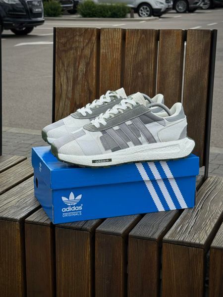 Кросівки Adidas Retropy E5, біло-сірі (літні)