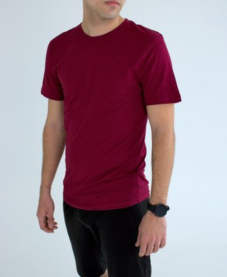 Базова футболка чоловіча , на короткий рукав , червона 2181 чер фото