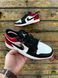 Кросівки Nike Air Jordan low (black white red) 807-6 фото 5