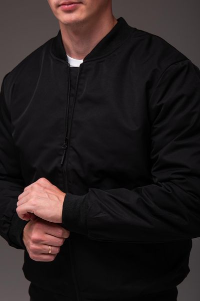 Куртка бомбер утеплена,чоловіча, на блискавці , чорна