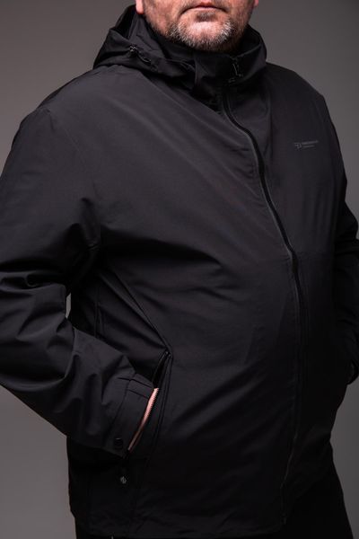 Чорна чоловіча вітрівка БАТАЛ &mdash; великі розміри 4XL&ndash;7XL
