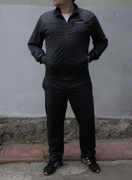 Сірий спортивний костюм БАТАЛ без капюшона 2144 фото