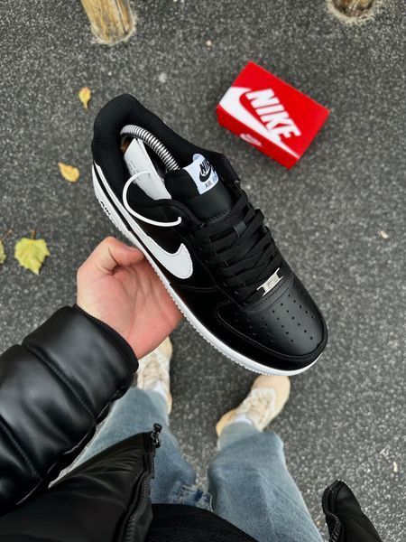 ЗИМОВІ кросівки Nike Air Force, ТОП якість (чорно-білі)