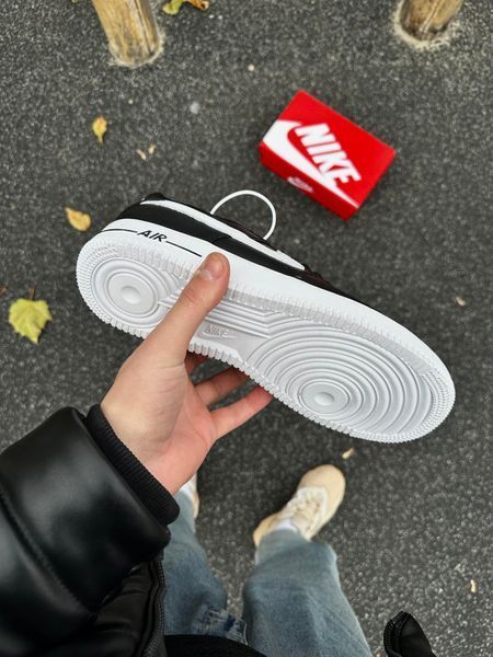 ЗИМОВІ кросівки Nike Air Force, ТОП якість (чорно-білі)