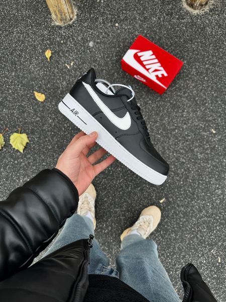 ЗИМОВІ кросівки Nike Air Force, ТОП якість (чорно-білі)