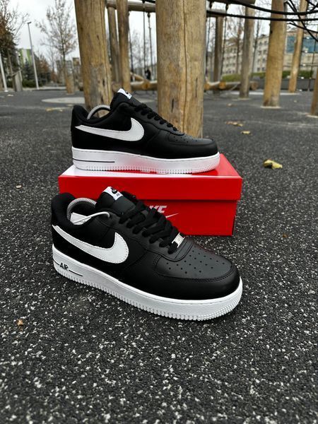 ЗИМОВІ кросівки Nike Air Force, ТОП якість (чорно-білі)