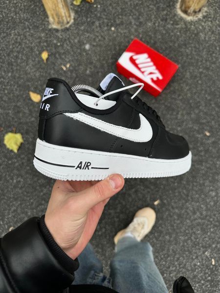 ЗИМОВІ кросівки Nike Air Force, ТОП якість (чорно-білі)
