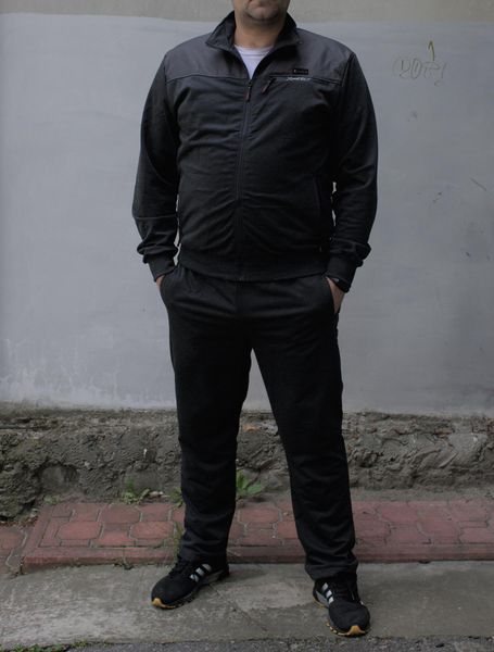 Сірий спортивний костюм БАТАЛ без капюшона 2144 фото