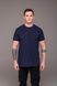 Футболка чоловіча однотонна батал 2XL&ndash;6XL вільного крою темно-синя 2521 син фото 7