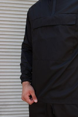 Спортивний костюм чоловічий чорний з плащівки, без підкладки 2050 фото