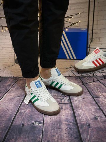Кросівки Adidas Samba, сіро зелені