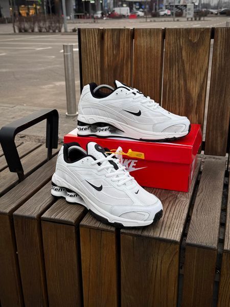 Кросівки Nike SHOX Ride 2 SP X SUPREME, білі (весна-літо)