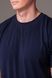 Футболка чоловіча однотонна батал 2XL&ndash;6XL вільного крою темно-синя 2521 син фото 3