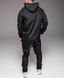Спортивний костюм чоловічий чорний з плащівки, без підкладки 2050 фото 6