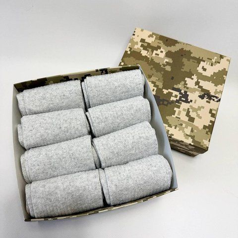 Бокс жіночих шкарпеток в рубчик 36-41 р на 8 пар в подарунковій коробці