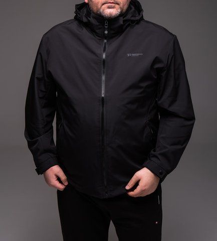 Чорна чоловіча вітрівка БАТАЛ &mdash; великі розміри 4XL&ndash;7XL