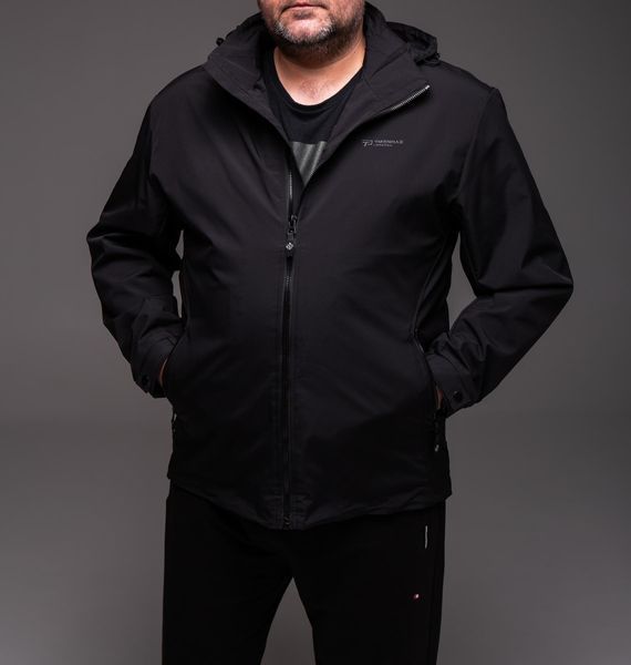 Чорна чоловіча вітрівка БАТАЛ &mdash; великі розміри 4XL&ndash;7XL