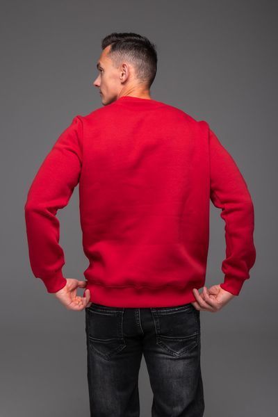 Світшот чоловічий базовий Casual на флісі червоний