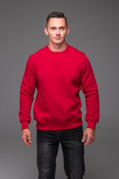 Світшот чоловічий базовий Casual на флісі червоний