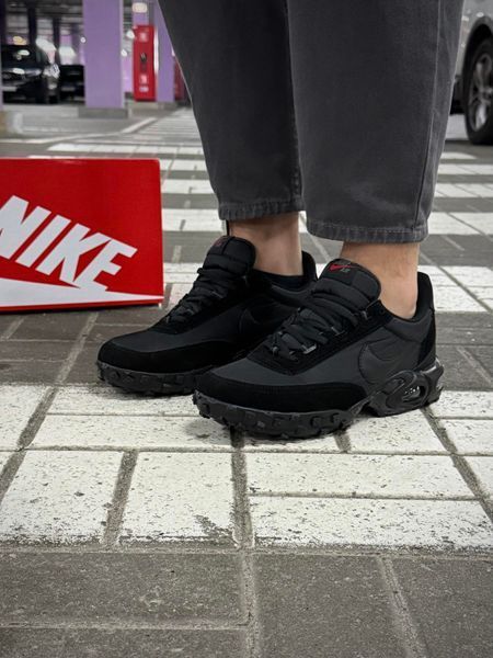 Термо Кросівки Nike Air Max Vaffle (чорні)