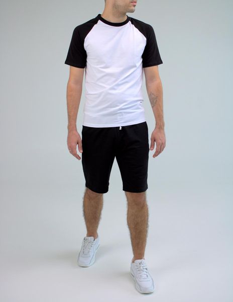 Комплект чоловічий , костюм літній, футболка + шорти,білий 2196 біл фото