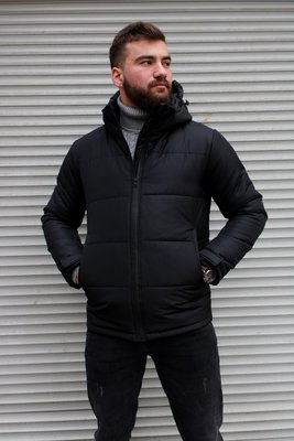 Куртка зимова чоловіча, чорна 2089 фото