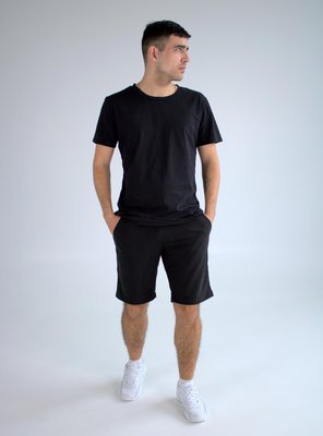 Комплект чоловічий літній , футболка + шорти , чорний 2151 чор фото