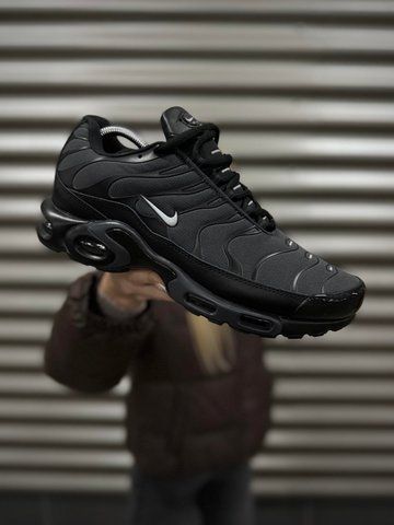 Термо Кросівки Nike Air Plus TN (чорно-сірі)