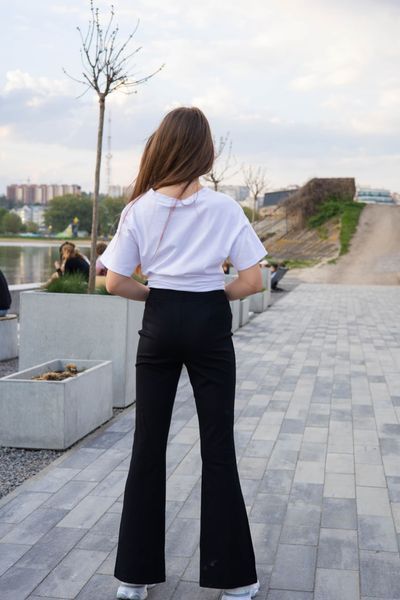Брюки підліткові,модні,для дівчинки,модель Кльош,трикотаж без флісу