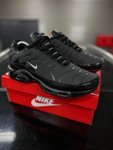 Термо Кросівки Nike Air Plus TN (чорно-сірі)