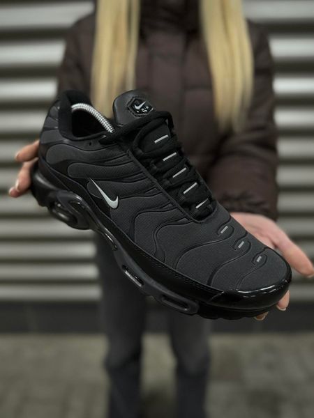 Термо Кросівки Nike Air Plus TN (чорно-сірі)