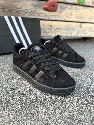 Кросівки Adidas Campus (all black, замша)