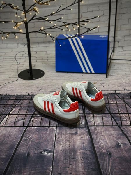 Кросівки Adidas Samba, сіро червоні