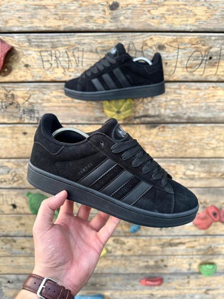 Кросівки Adidas Campus (all black, замша)