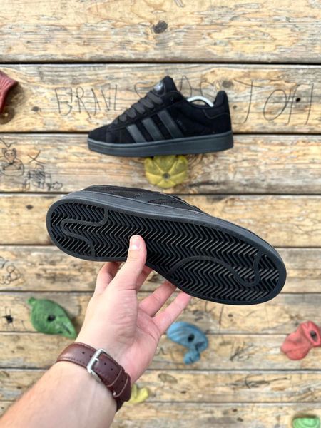 Кросівки Adidas Campus (all black, замша)