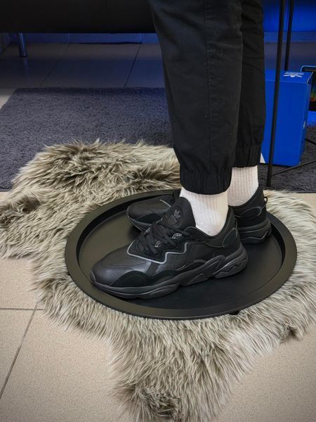 Кросівки Adidas Ozweego, чорні (шкіра, замша)