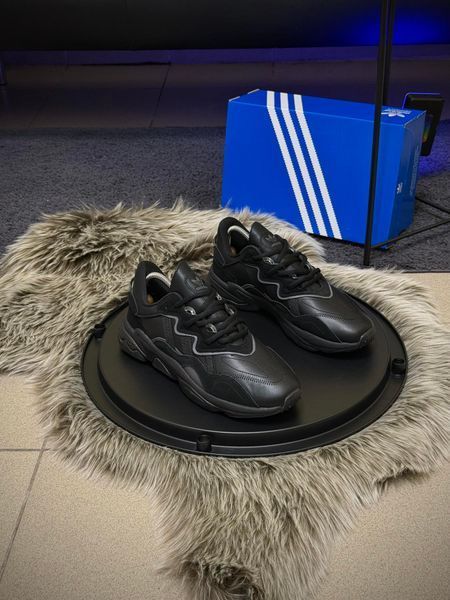 Кросівки Adidas Ozweego, чорні (шкіра, замша)