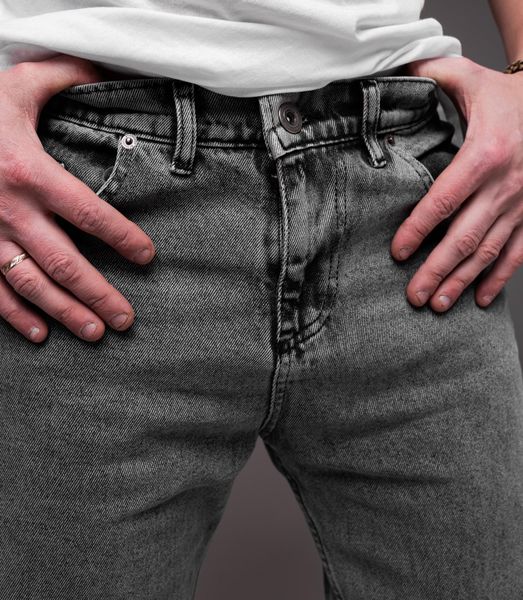 Сірі чоловічі джинси класичні 2220 сір фото