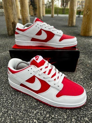 Кросівки Nike SB Dunk (white & red)