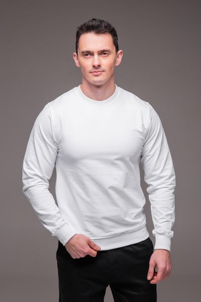 Світшот базовий чоловічий однотонний білий