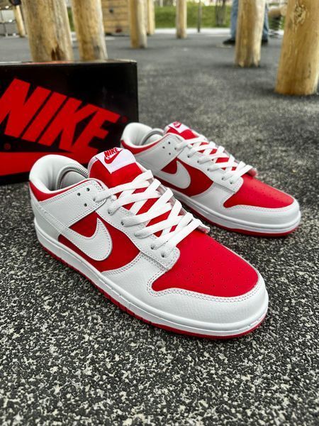 Кросівки Nike SB Dunk (white & red)