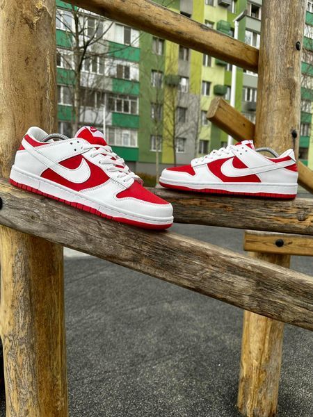 Кросівки Nike SB Dunk (white & red)