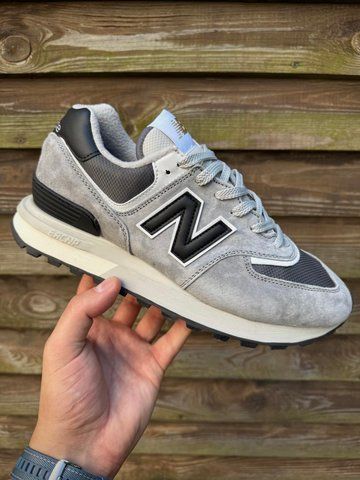 Термо Кросівки New Balance 574 legacy Waterproof Gore Tex (сірі з чорним)